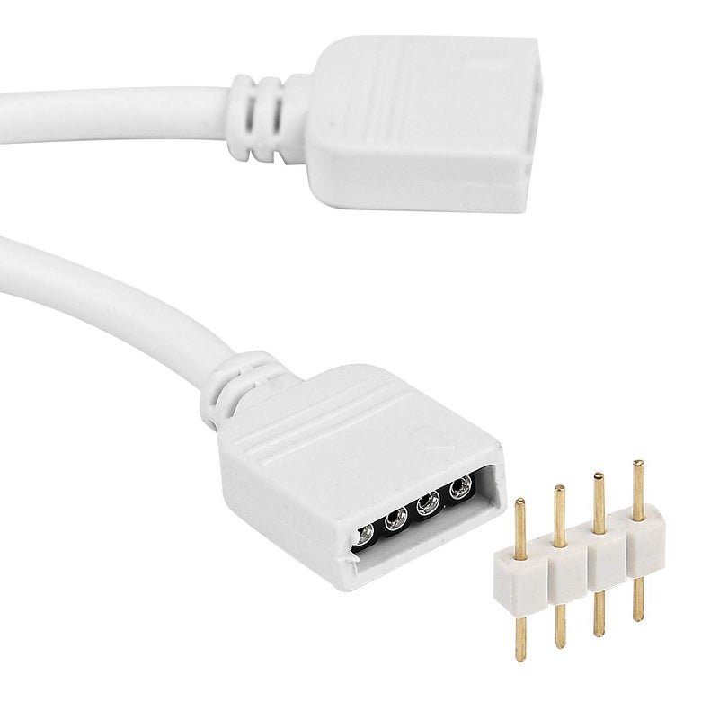 SUPERNIGHT LED Strip Splitter Connector 4 Pins 1 to 2 Y- Splitter Cables for 5050 3528 RGB LED Light Strip with 9 Male 4-pin Plugs (3-Pack) - Image 3